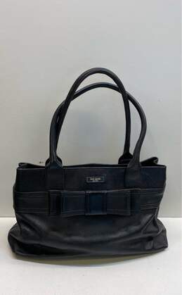 Kate Spade Leather Bow Elena Harrison Shoulder Bag Black