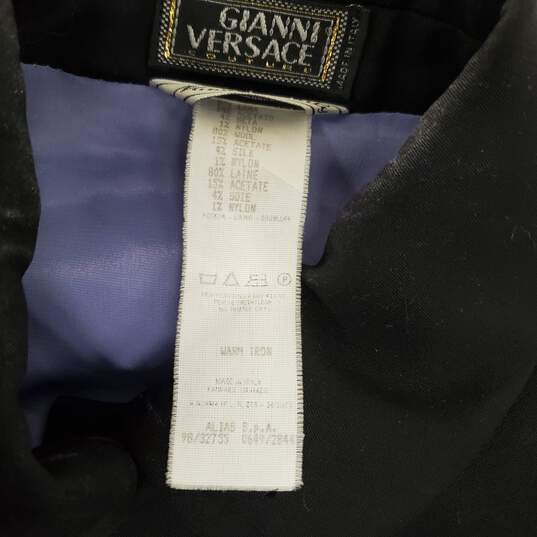 Gianni Versace Couture Black Wool Jacket Women's Size 42 image number 4