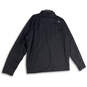 Mens Black Quarter-Zip Mock Neck Long Sleeve Activewear T-Shirt Size XL image number 2