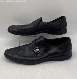 Authentic Salvatore Ferragamo Mens Black Leather Loafer Shoes Size EUR 40
