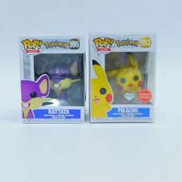 Funko Pop Pokemon Diamond Pikachu 553 & Rattata 595 Vinyl Figures IOB
