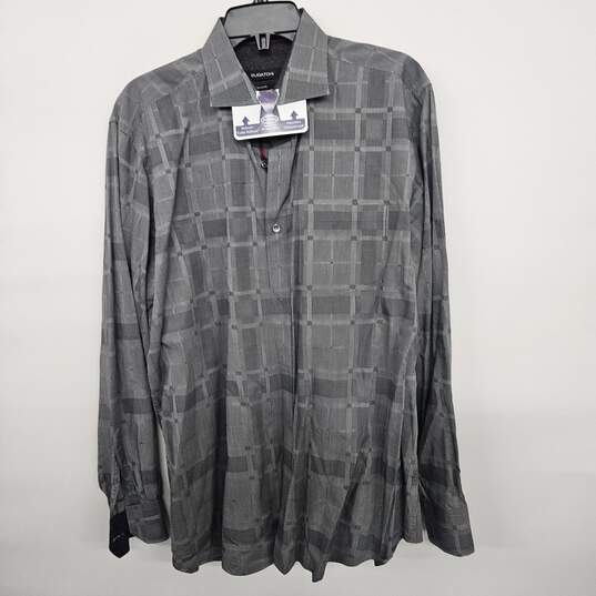 Gray Classic Fit Button Up Collared Shirt image number 1