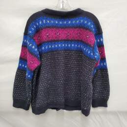 VTG Beautifully Knitted WM's Mohair Multi-Colored Cardigan Sweater Size M alternative image