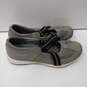 Womens Gray Round Toe Crossover Strap Low Top Slip On Sneaker Shoes Size 7.5 image number 2