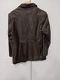 Wlisons Leather Bomber Style Button-up Leather Coat Size Large image number 2