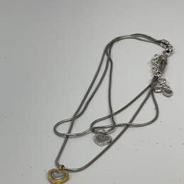 Designer Brighton Two-Tone Triple Strand Heart Shape Pendant Necklace alternative image