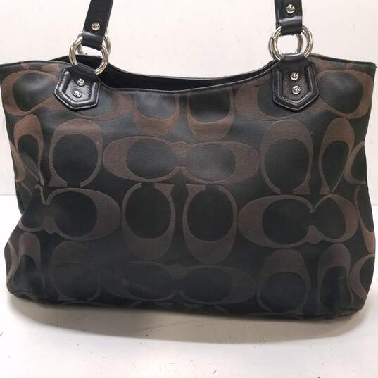 Coach Campbell Signature Belle Black/Brown Tote Bag image number 2