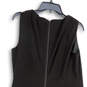 NWT Womens Black Back Zip Round Neck Sleeveless Shift Dress Size 12 image number 4
