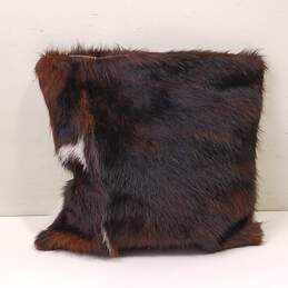 Brown And White Cow Hide/Fur Zip Up Pillow Lining