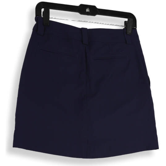 NWT Womens Blue Flat Front Slash Pocket Short Golf Skort Skirt Size 2 image number 4