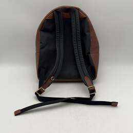 Coach Womens Brown Leather Adjustable Shoulder Strap Zipper Backpack alternative image