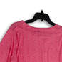 NWT Womens Pink Stretch Long Sleeve Round Neck Pullover T-Shirt Size XL image number 4