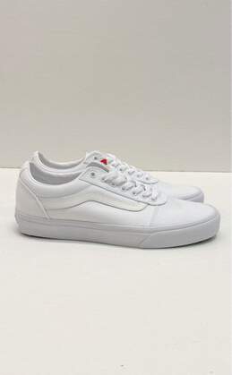 Vans Ward White Canvas Sneakers Size Men 10