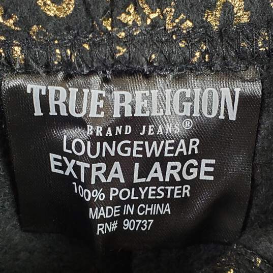 True Religion Men Black Loungewear Pants XL NWT image number 3