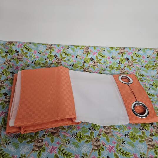 Orange Shower Curtain image number 4
