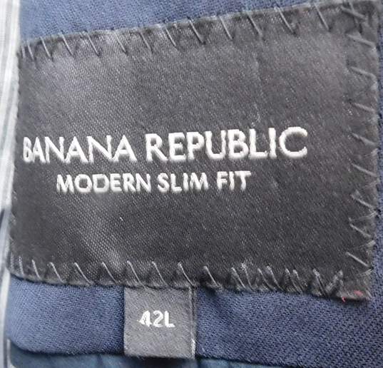 Banana Republic Dark Blue Slim Fit Mens Blazer Size 42L image number 4