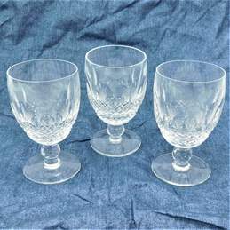 Set of 3 Waterford Colleen Short Stem Water Goblets