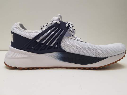Puma Pacer Future White/Navy Knit Athletic Shoes Men's Size 13 image number 3