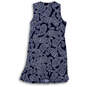 Womens Blue Paisley Sleeveless V-Neck Pullover A-Line Dress Size Medium image number 2