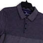 NWT Mens Blue Short Sleeve Spread Collar Button Front Polo Shirt Size M image number 2