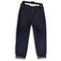 Womens Blue Medium Wash Denim Distressed Cuffed Skinny Leg Jeans Size 6P image number 2