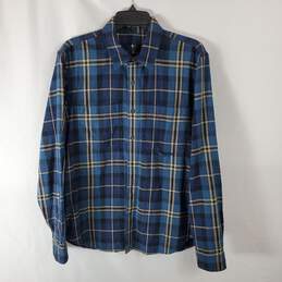 7 For All Mankind Men Plaid Button Up M NWT