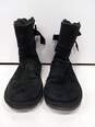 Women's Short Black Suede Boots Size 2 image number 2