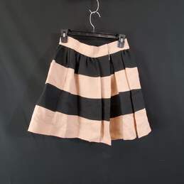BCBG Women Blk/Pink Stripe Mini Skirt Sz 6 alternative image