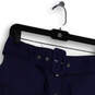 NWT Womens Blue Flat Front Button Pockets Belted Mini Skirt Size Medium image number 3