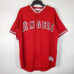 Majestic Men Red Anaheim Angels #5 Baseball Jersey L