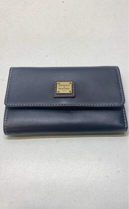 Dooney & Bourke Navy Blue Bifold Leather Card Wallet
