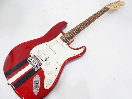 Squier by Fender Affinity Series Strat Model Red Electric Guitar w/ Soft Case image number 6