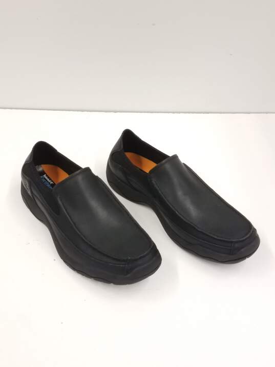 Timberland Black Leather Slip On Shoes Men's Size 8 image number 3