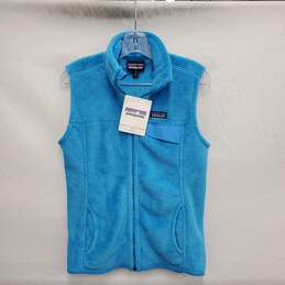 NWT Patagonia's WM's Polartec Blue Fleece Vest Size M alternative image