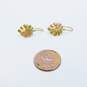 10K Two Tone Gold Ridged Earrings 1.0g image number 5