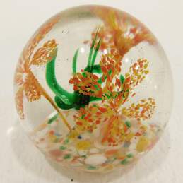 Vintage Murano Style Art Glass Multicolor Paperweight