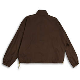 NWT Womens Brown Long Sleeve Half-Zip Windbreaker Jacket Size XL alternative image