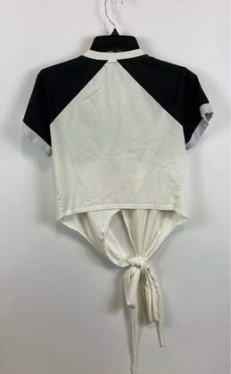 Alice + Olivia Womens Black White Short Sleeve Crew Neck T-Shirt Size Small alternative image