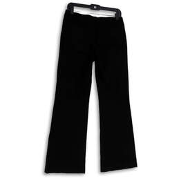 Womens Black Flat Front Pockets Stretch Straight Leg Dress Pants Size 4 alternative image