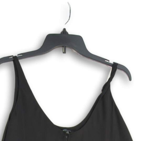 NWT Lafayette 148 Womens Black Scoop Neck Spaghetti Strap Pullover Tank Top Sz M image number 3