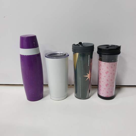 Batch Of 4 Different Size, Color And Design Starbucks Coffee Cups image number 2
