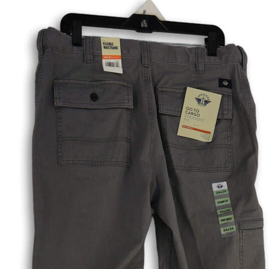 NWT Mens Gray 360 Flex Straight-Fit Go-To Denim Cargo Pants Size 34X34 image number 4