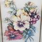 Lois Thayer - 1970s Hand Cut Paper Tole 3D Shadow Box Flower - Framed Art image number 3