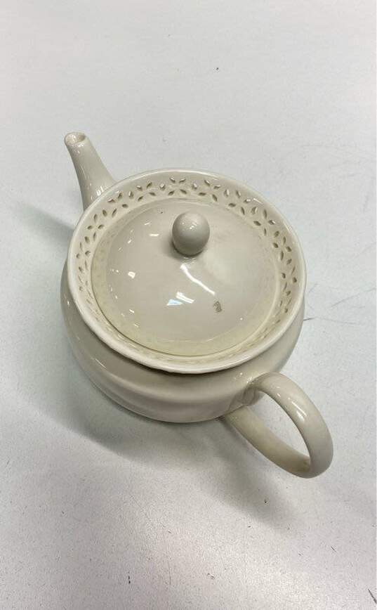I. Godinger & Co. Tea Pots Lot of 3 Ceramic Ivory White Hot Beverage Tableware image number 10