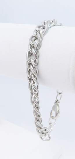 Artisan Sterling Silver Fancy Chain Necklace & Linked Bracelets 58.6g alternative image