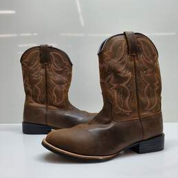 MENS HERMAN SURVIVOR BROWN LEATHER WESTERN STYLE COWBOY BOOTS SIZE 13