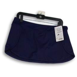 NWT Athleta Womens Blue Flat Front Elastic Waist Pull-On Athletic Skort Size M