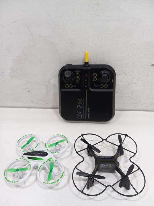 2pc Set of Sharper Image Stunt Drones w/Controller image number 1