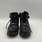 Mens 91017 Black Leather Round Toe Lace-Up Ankle Motorcycle Boots Size 11 image number 2