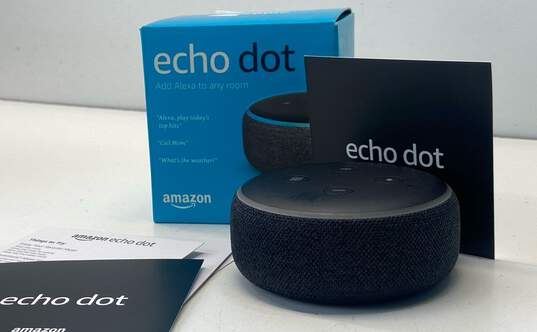 Amazon Lot of 2 Amazon Echo Dot in Charcoal (Gen 3), Grey image number 2